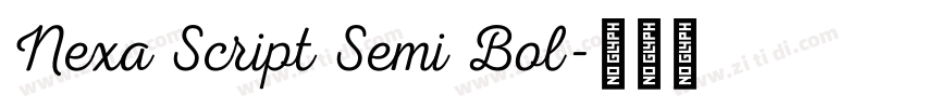 Nexa Script Semi Bol字体转换